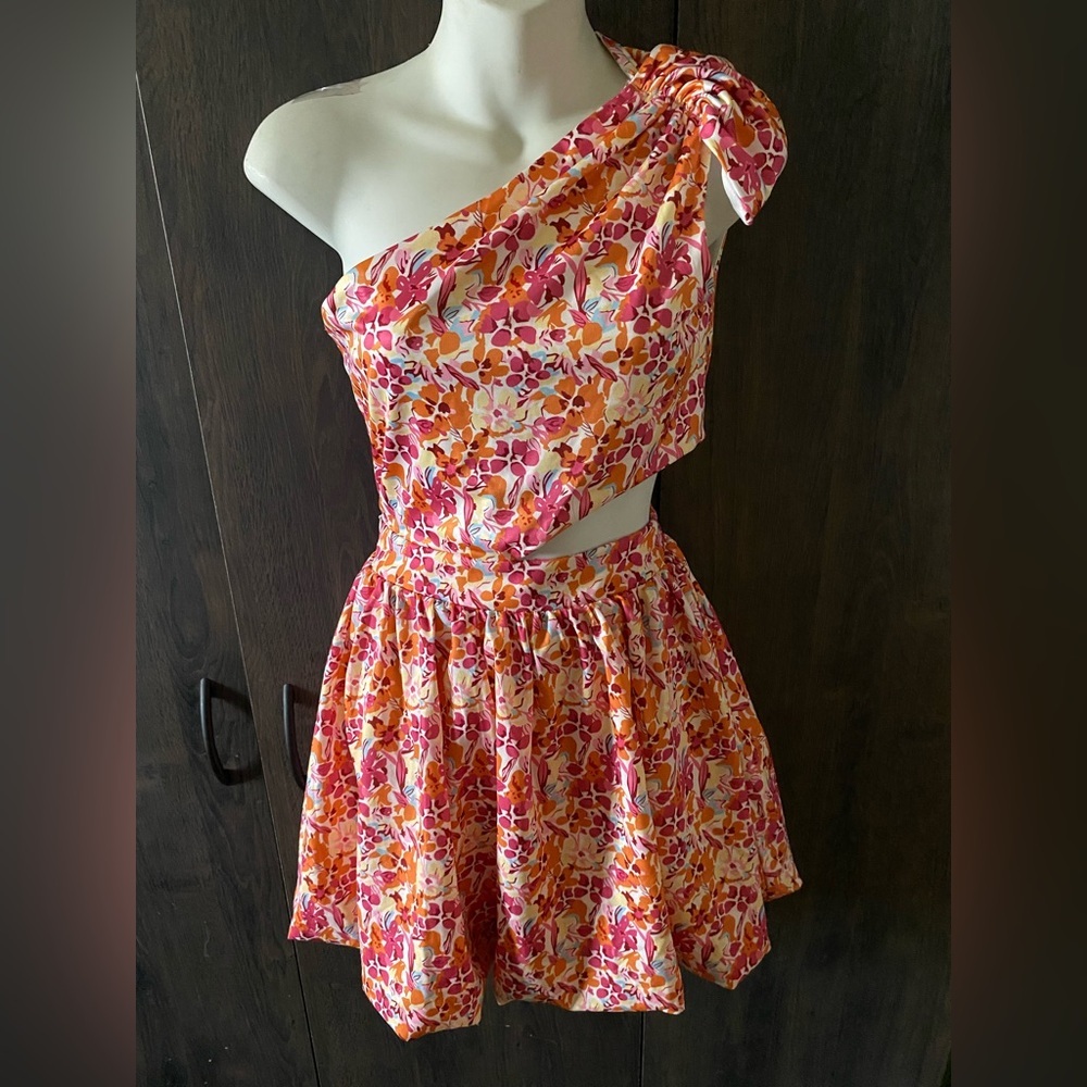 SHEIN Floral One-Shoulder Kids Dress size xs